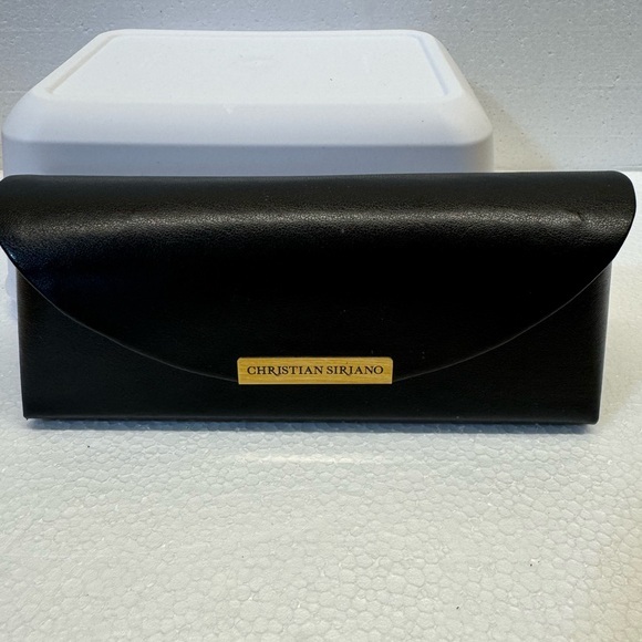 Christian Siriano Eyeglass Case Hard Shell‎ Leather Magnetic Closure Carrier EUC - Picture 1 of 6